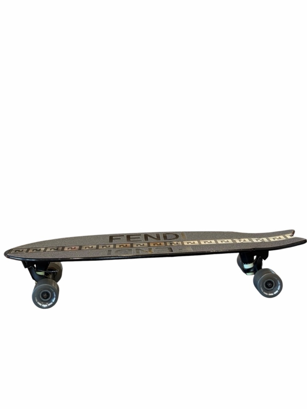 Fendi Gray-Blue Graphic Logo Skateboard Deck - Picture 9 of 14